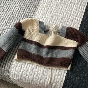 Multi color cropped sweater